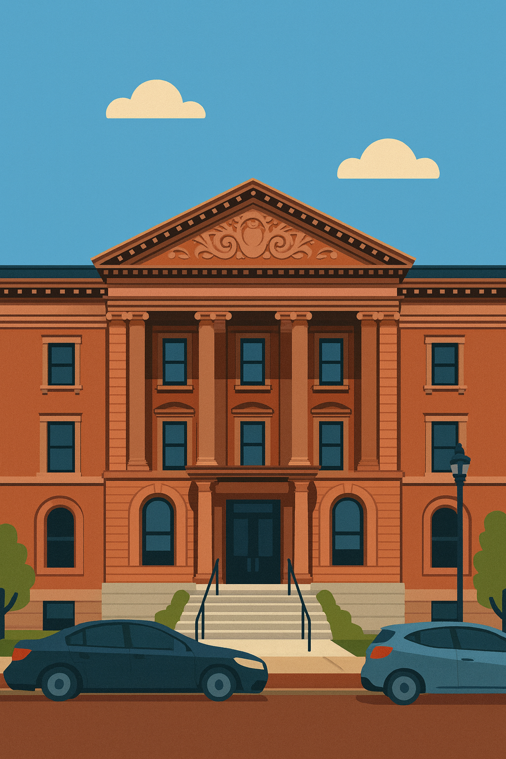New Bedford city hall and construction plans representing building permits in New Bedford